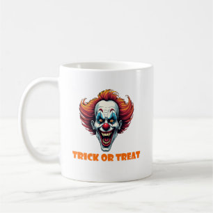 Caneca De Café Truque de palhaço assustador ou trato de café do D
