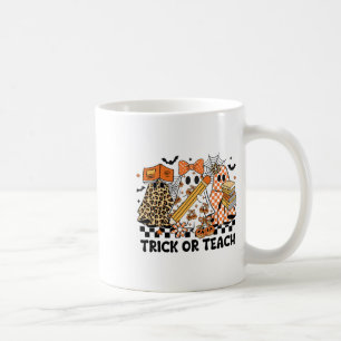 Caneca De Café Truque Ou Ensino Professor Fantasma Em Halloween R