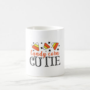 Caneca De Café Truque Ou Tratamento De Halloween Cutie De Milho D