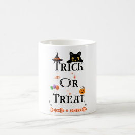 Caneca De Café Truque ou tratamento - Dolcetto o Scherzetto Hallo