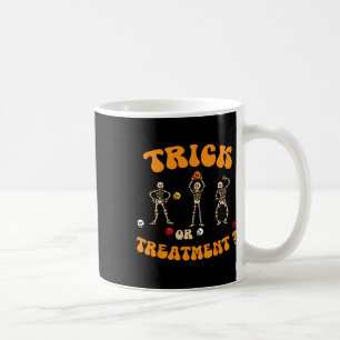 Caneca De Café Truque Ou Tratamento Terapêutica Física Esqueleto