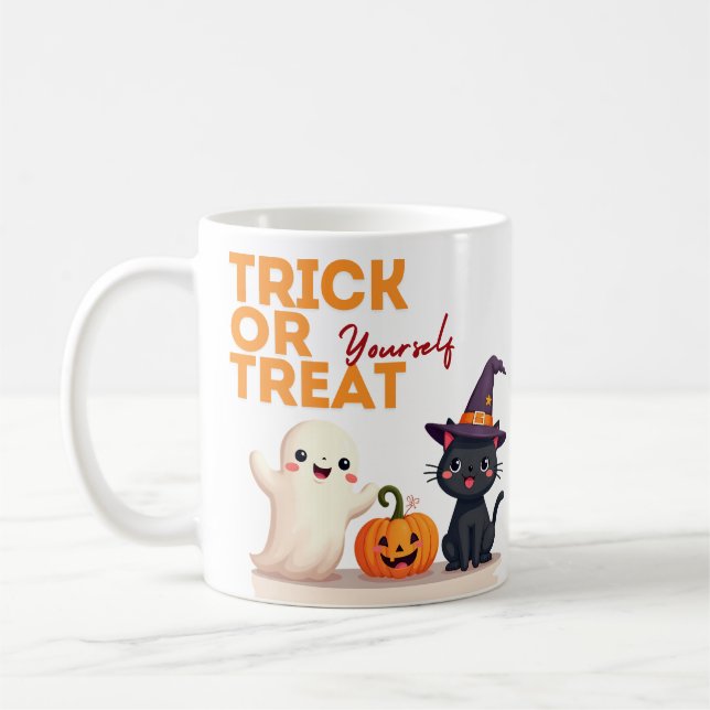 Caneca De Café truque ou trate você mesmo (Esquerda)
