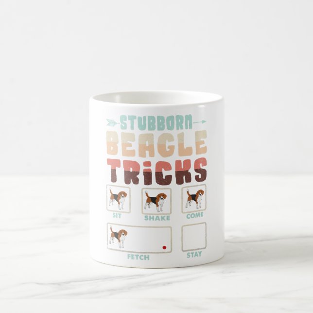 Caneca De Café Truques de Beagle Stubborn (Centro)