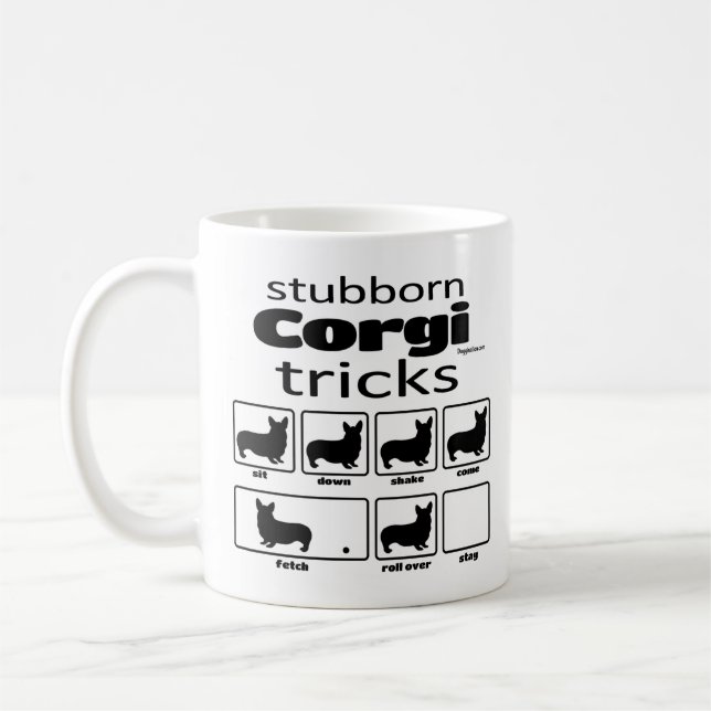 Caneca De Café Truques de Corgi Tetrais (Esquerda)