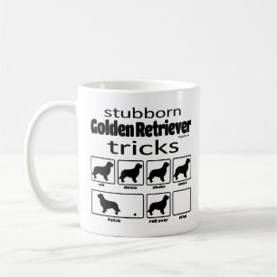 Caneca De Café Truques teimosos do golden retriever