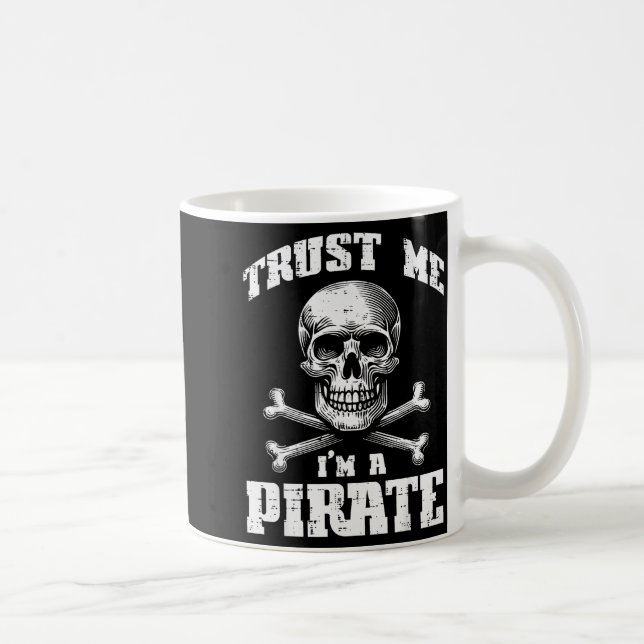 Caneca De Café Trust Me Im A Rate Skull Crossbones Funny Men Wome (Direita)
