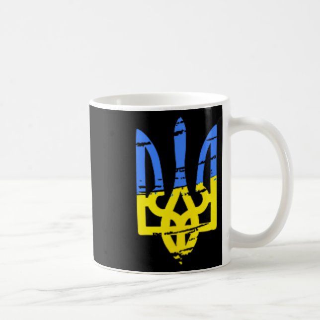 Caneca De Café Tryzub Ucrânia Tridente Ucraniano Militar (Direita)