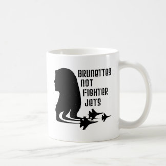 Caneca De Café Tshirt dos aviões de combate dos Brunettes não