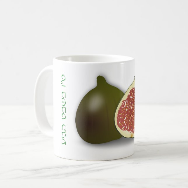 Caneca De Café Tu Bishvat Fig (Frente Esquerda)