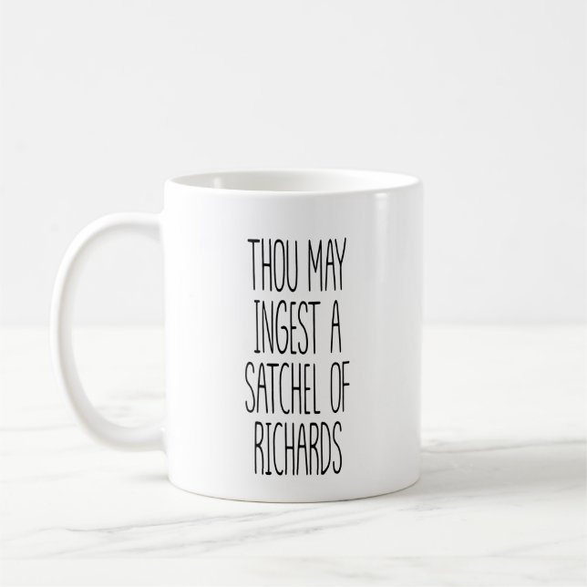 Caneca De Café Tu Podes Ingerir Uma Sacola De Richards Engraçado  (Esquerda)