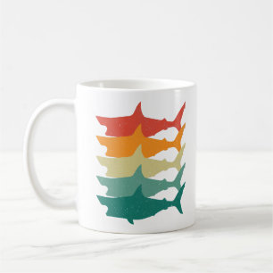 Caneca De Café Tubarão Branco do Excelente Vintage