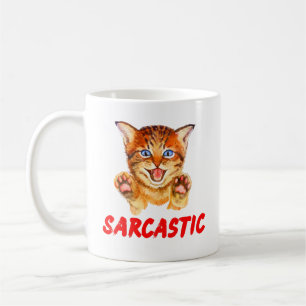 Caneca De Café Tubarão de Gato Sarcástico Hissing