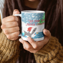 Tubarão de Natal Nós pescamos um Feliz Natal