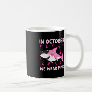 Caneca De Café Tubarão Em Outubro Vestimos Crianças De Cancer Ros