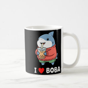 Caneca De Café Tubarão Kawaii Fofo Chá de Boba Fofura Amante de C
