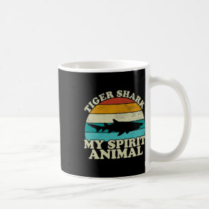 Caneca De Café Tubarão-Tigre Meu Animal Espiritual - Peixe Antigo