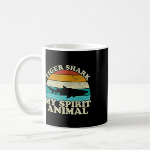 Caneca De Café Tubarão Tigre Meu Animal Espiritual - Peixe Vintag