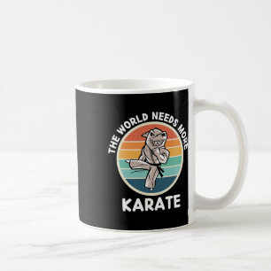Caneca De Café Tubarão Vintage O Mundo Precisa De Mais Karate Ret