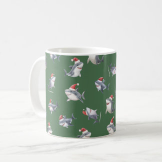 Caneca De Café Tubaraões de Natal Jogados no Verde
