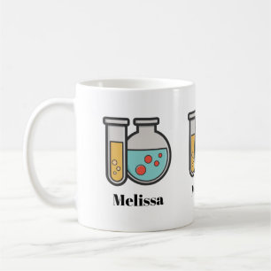 Caneca De Café Tubo de teste de química e copo