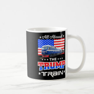 Caneca De Café Tudo a Bordo do Trem do Trump Bandeira Americana
