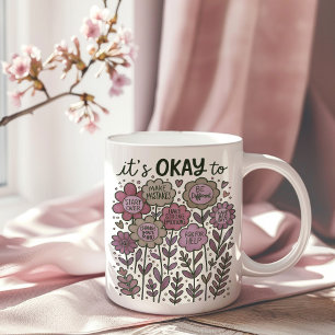 Caneca De Café Tudo bem para Boho Floral