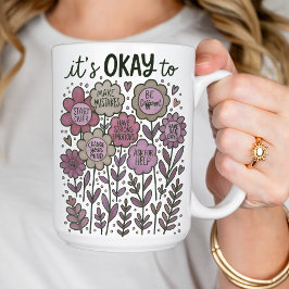 Caneca De Café Tudo bem para Boho Floral