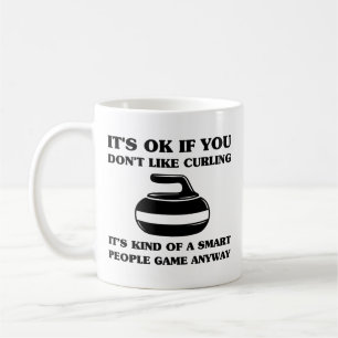 Caneca De Café Tudo Bem se Você Não Gosta de Curling Jogador Dive