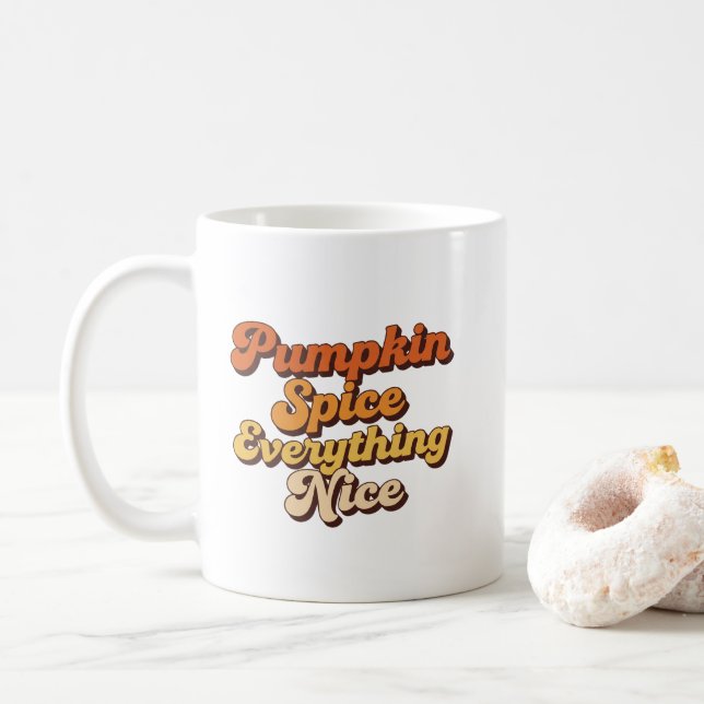 Caneca De Café Tudo Bom de Tempero de Abóbora (Com Donut)