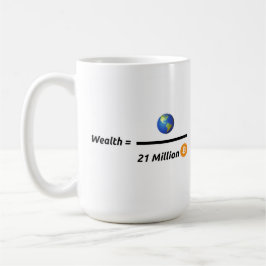 Caneca De Café Tudo Dividido Por 21 Milhões De Bitmoney