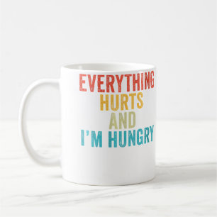 Caneca De Café Tudo Dói Estou Faminto Camiseta Divertida de Corre