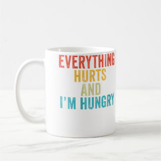 Caneca De Café Tudo Dói Estou Faminto Camiseta Divertida de Corre