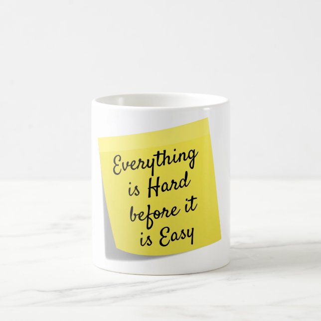 Caneca De Café Tudo é duro, citação inspiradora (Centro)