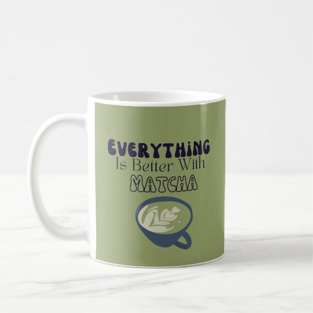 Caneca De Café Tudo é Matcha (Esquerda)