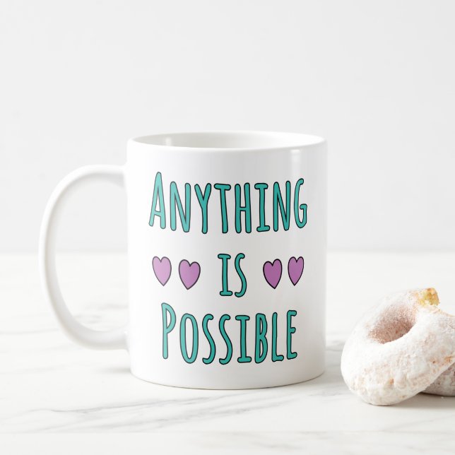 Caneca De Café Tudo é Possível (Com Donut)
