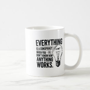 Caneca De Café Tudo É Uma Conspiração. Adesivo