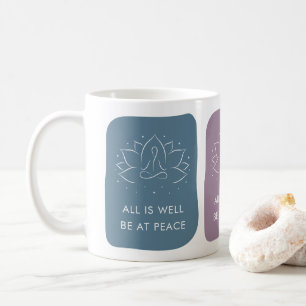 Caneca De Café Tudo Está Bem Esteja em Paz Motivacional