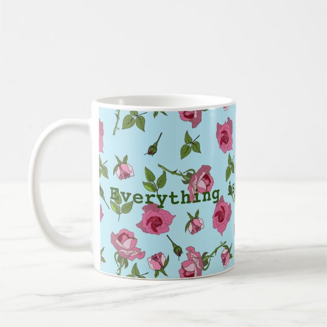 Caneca De Café Tudo está chegando rosa Mug (Esquerda)