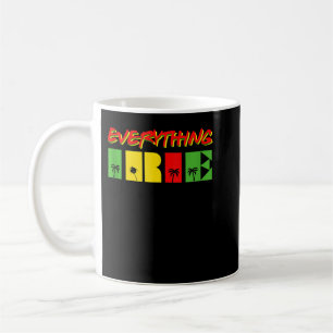 Caneca De Café Tudo Irie Good Vibes Rasta Reggae Roots