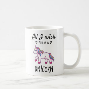 Caneca De Café Tudo o que desejo é um Unicórnio