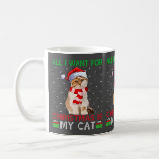 Caneca De Café Tudo O Que Eu Quero Para O Natal É Meu Gato De Pap