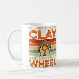 Caneca De Café Tudo o que Precisa é um Pouco de Argila e uma Roda