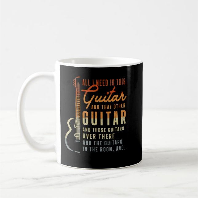 Caneca De Café Tudo O Que Preciso É Da Proibição De Música Guitar (Esquerda)