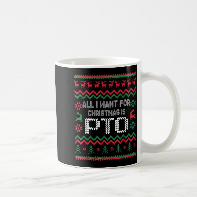 Caneca De Café Tudo o que Quero no Natal é Pto Camisa Feia Divert (Direita)