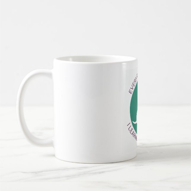 Caneca de café Tudo o que sei, aprendi com os cães (Esquerda)