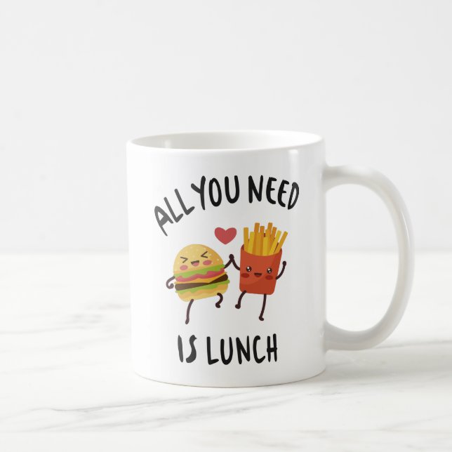 Caneca De Café Tudo o que você precisa é almoço (Direita)