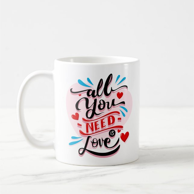 Caneca De Café tudo o que você precisa é amor (Esquerda)