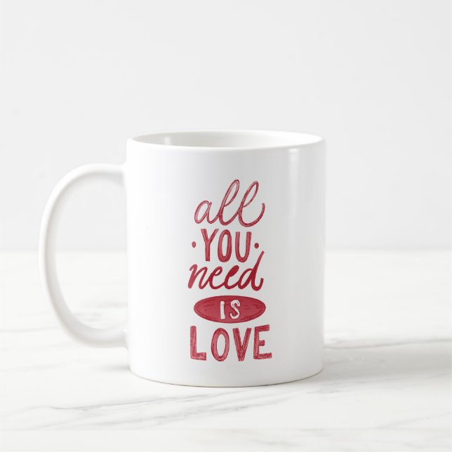 Caneca De Café tudo o que você precisa é amor (Esquerda)