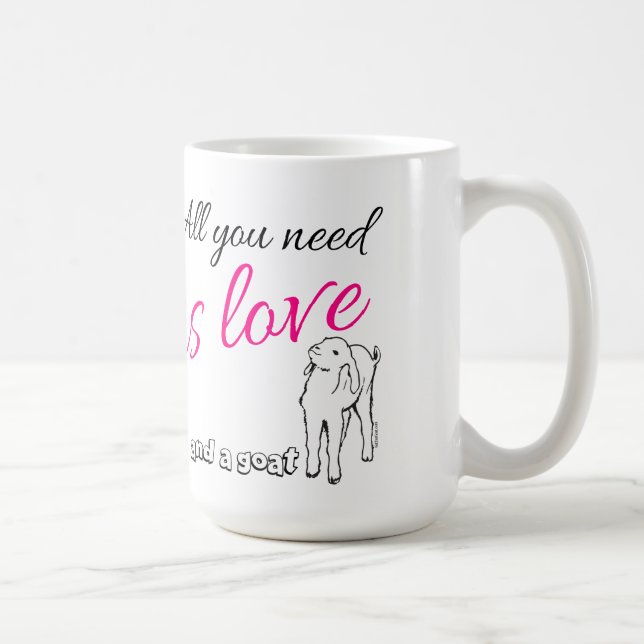 Caneca De Café Tudo o que você precisa é amor e gota (Direita)