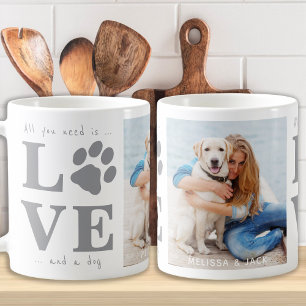 Caneca De Café Tudo que você precisa é amor e uma foto personaliz